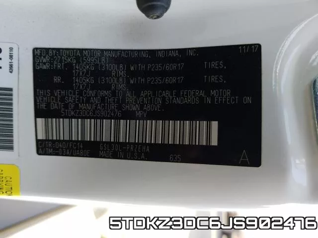 5TDKZ3DC6JS902476 фото 2