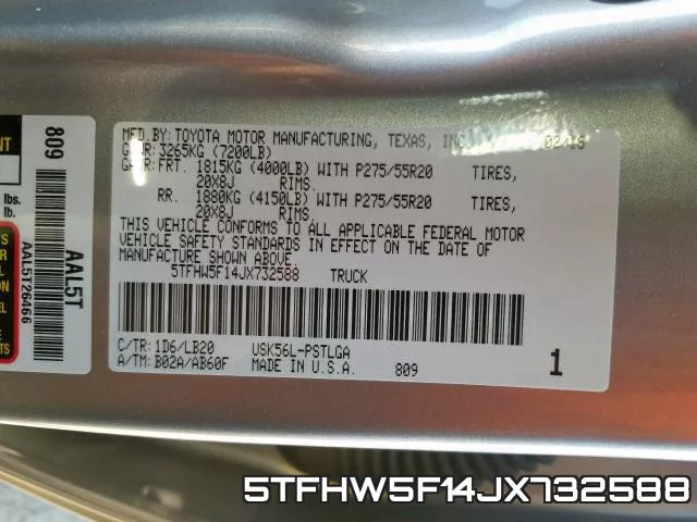 5TFHW5F14JX732588 фото 2