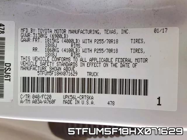 5TFUM5F18HX071629 фото 2