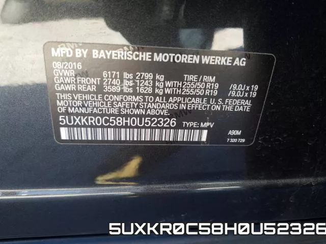 5UXKR0C58H0U52326 фото 2
