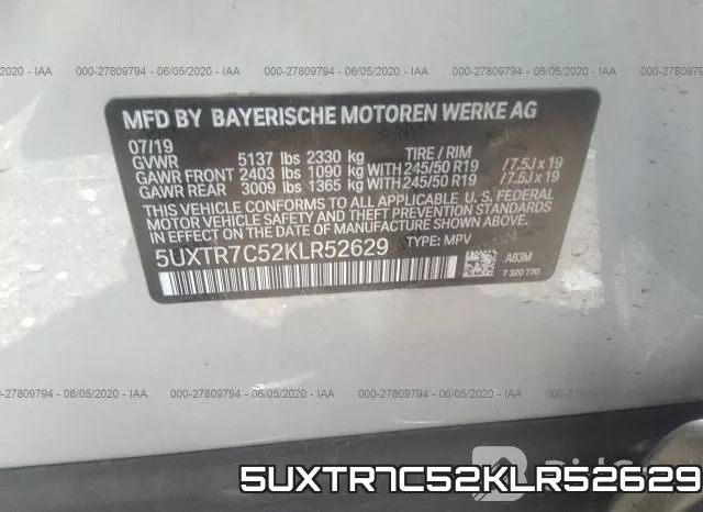 5UXTR7C52KLR52629 фото 10