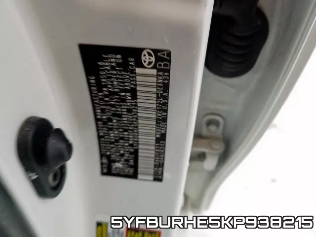 5YFBURHE5KP938215 фото 2