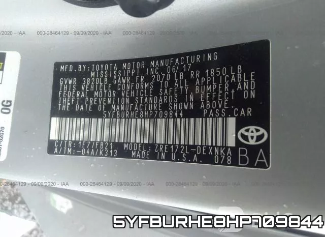 5YFBURHE8HP709844 фото 10