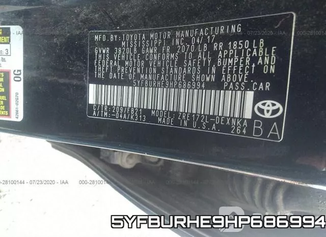 5YFBURHE9HP686994 фото 10