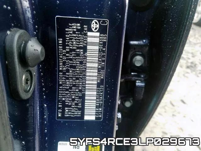 5YFS4RCE3LP029673 фото 2
