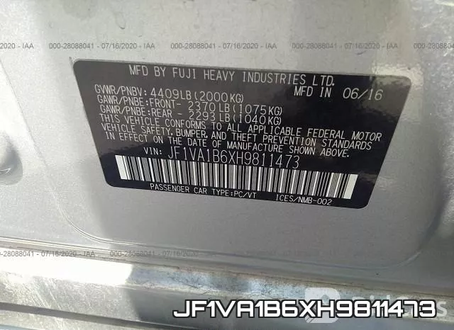 JF1VA1B6XH9811473 фото 10