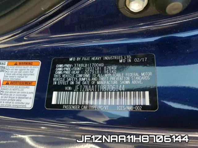 JF1ZNAA11H8706144 фото 2