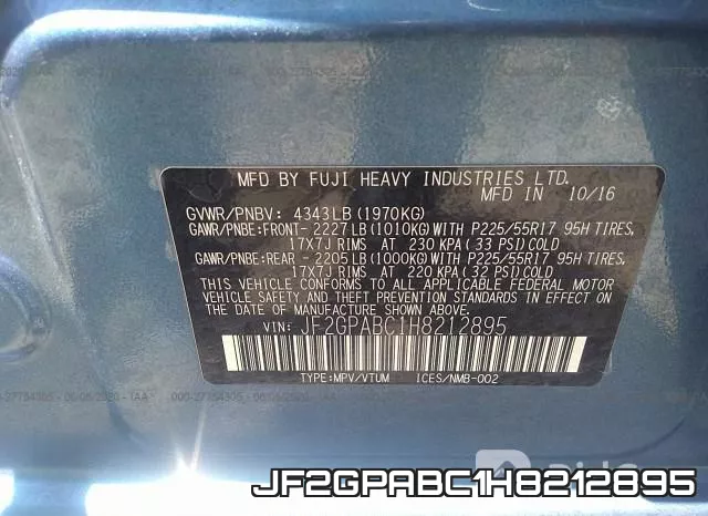 JF2GPABC1H8212895 фото 10