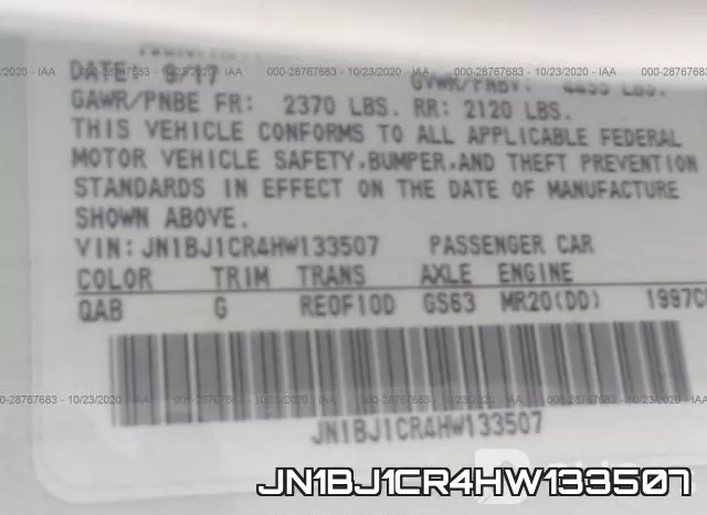 JN1BJ1CR4HW133507 фото 10