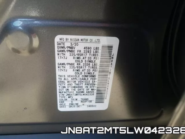 JN8AT2MT5LW042326 фото 2