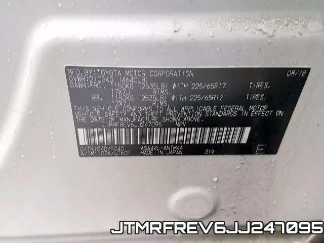 JTMRFREV6JJ247095 фото 2