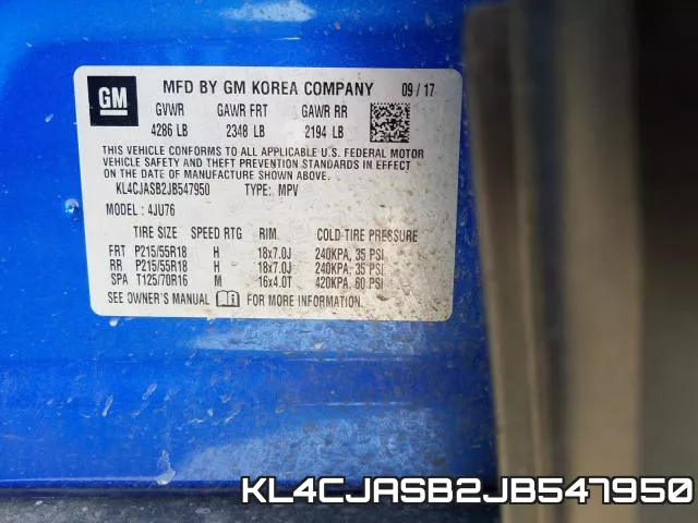 KL4CJASB2JB547950 фото 2