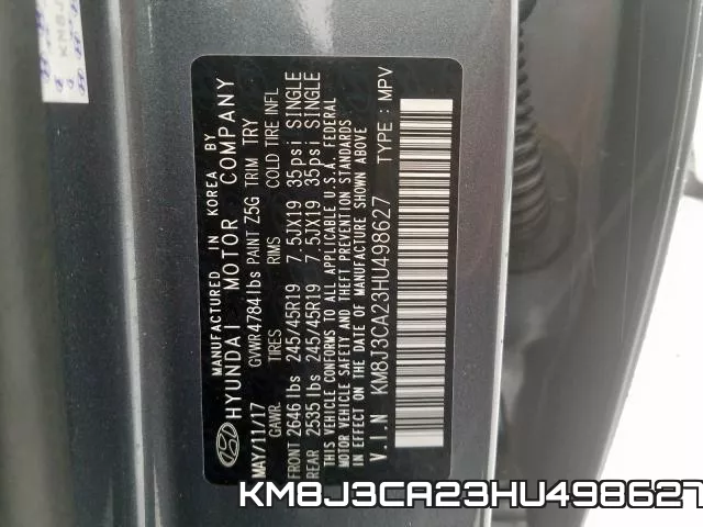 KM8J3CA23HU498627 фото 2