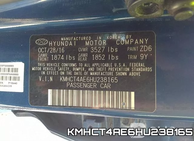 KMHCT4AE6HU238165 фото 10
