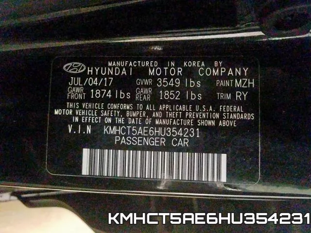 KMHCT5AE6HU354231 фото 2