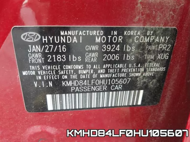 KMHD84LF0HU105607 фото 2