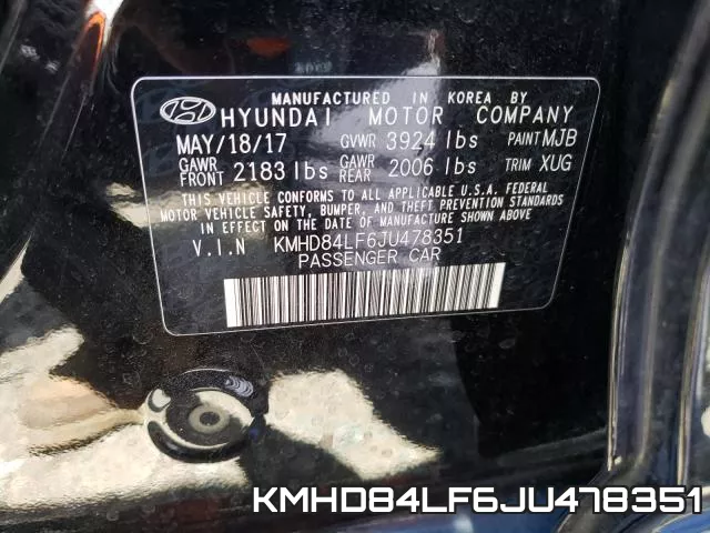 KMHD84LF6JU478351 фото 2