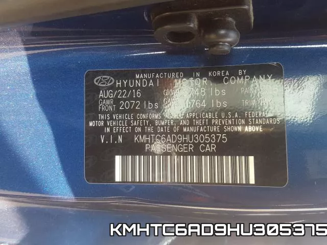 KMHTC6AD9HU305375 фото 2