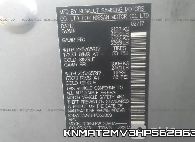 KNMAT2MV3HP562863 фото 9
