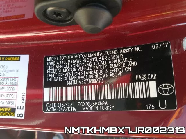 NMTKHMBX7JR002313 фото 2