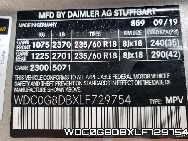 WDC0G8DBXLF729754 фото 2