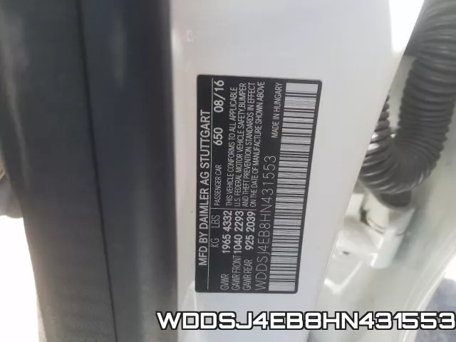 WDDSJ4EB8HN431553 фото 2