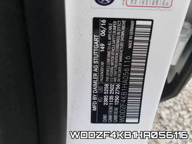 WDDZF4KB1HA056116 фото 2