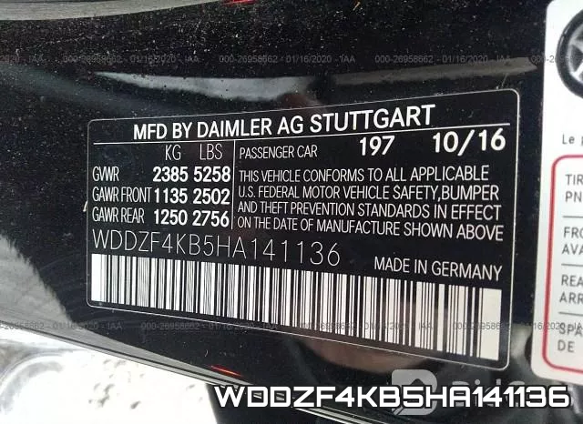 WDDZF4KB5HA141136 фото 10