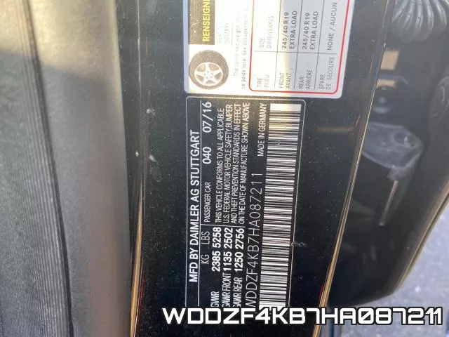 WDDZF4KB7HA087211 фото 2