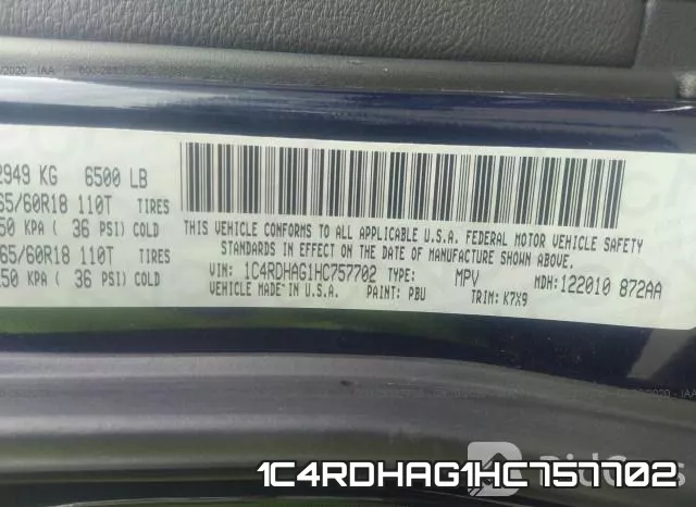 1C4RDHAG1HC757702 фото 10