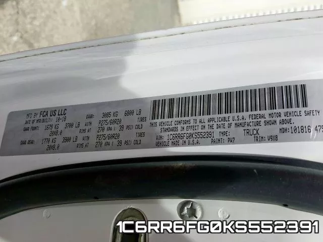 1C6RR6FG0KS552391 фото 2