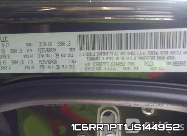 1C6RR7PT1JS144952 фото 10