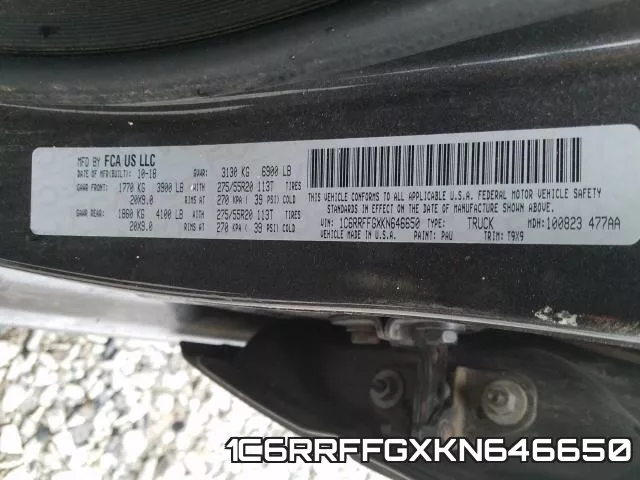 1C6RRFFGXKN646650 фото 2