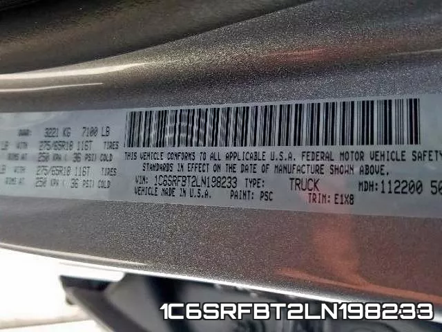 1C6SRFBT2LN198233 фото 2