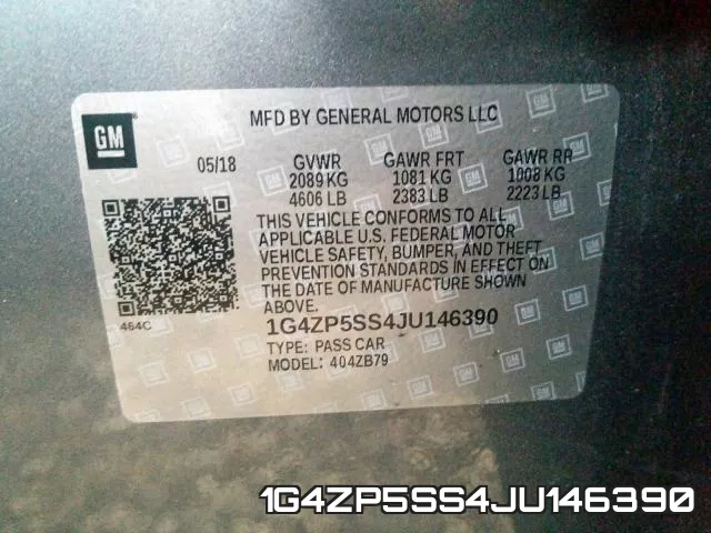 1G4ZP5SS4JU146390 фото 2