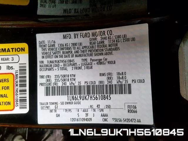 1LN6L9UK7H5610845 фото 2