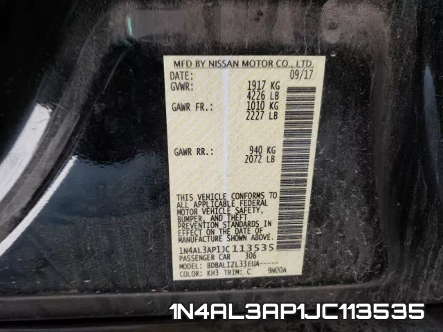 1N4AL3AP1JC113535 фото 2