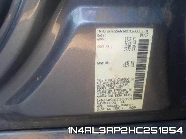 1N4AL3AP2HC251854 фото 2