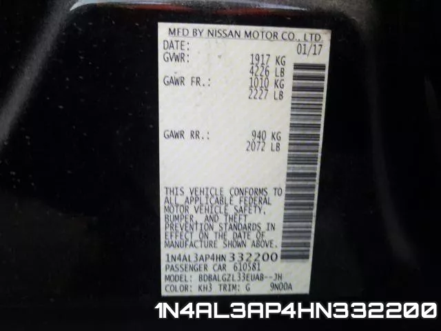 1N4AL3AP4HN332200 фото 2