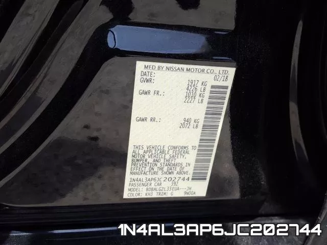 1N4AL3AP6JC202744 фото 2