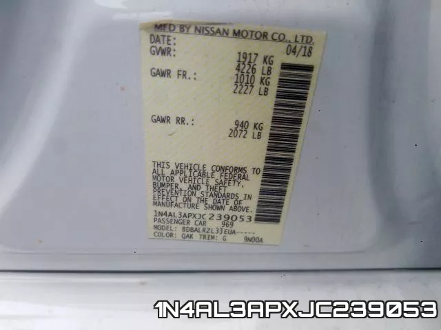 1N4AL3APXJC239053 фото 2