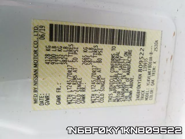 1N6BF0KY1KN809522 фото 2