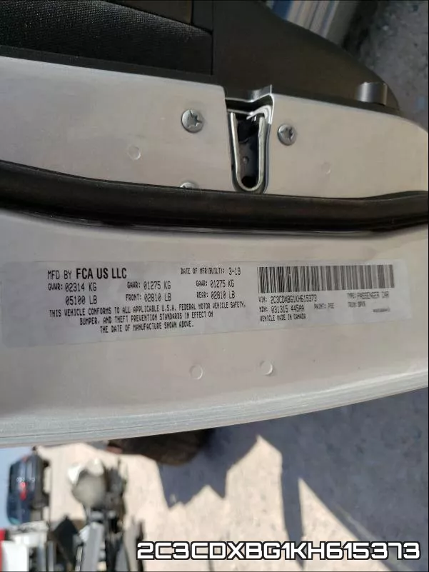 2C3CDXBG1KH615373 фото 2