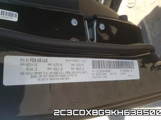 2C3CDXBG9KH638500 фото 2