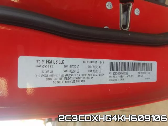 2C3CDXHG4KH609106 фото 2