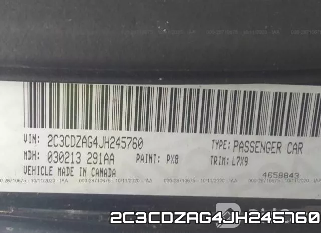 2C3CDZAG4JH245760 фото 9