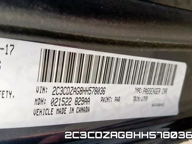2C3CDZAG8HH578036 фото 2