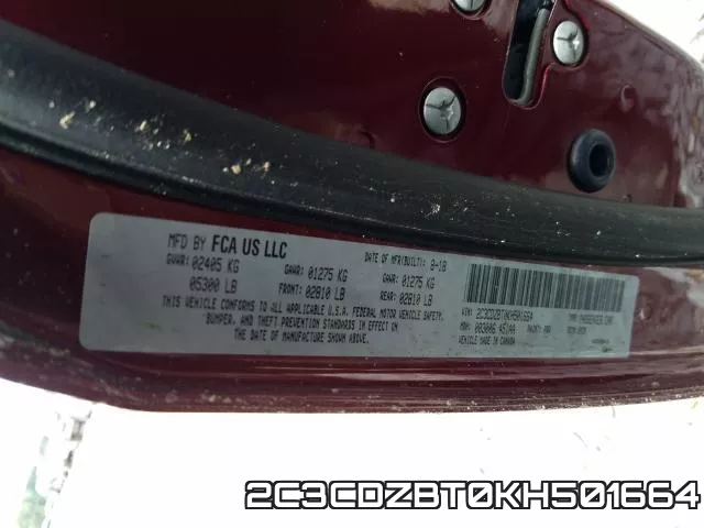 2C3CDZBT0KH501664 фото 2