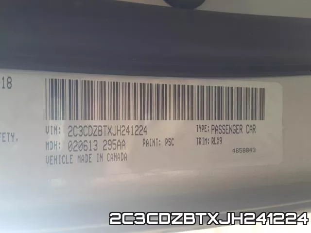 2C3CDZBTXJH241224 фото 2