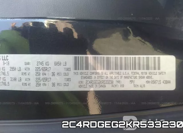 2C4RDGEG2KR533230 фото 10